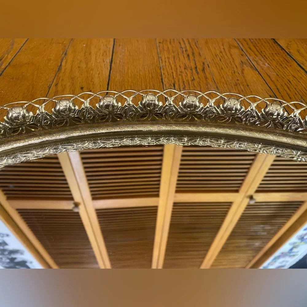 Vintage, gold mirror tray